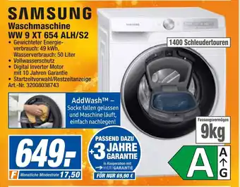 expert Techno Land Samsung Waschmaschine WW 9 XT 654 ALH/S2 Angebot