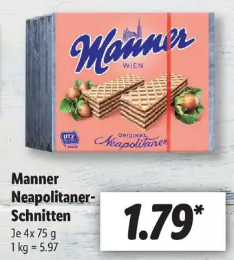 Lidl Manner Neapolitaner Schnitten 4x75g Angebot