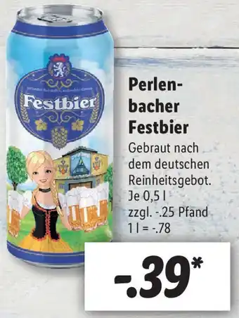 Lidl Perlenbacher Festbier 0,5L Angebot