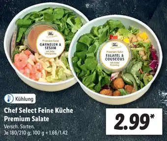 Lidl Chef Select Feine Küche Premium Salate 180/210g Angebot