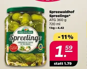 NETTO Spreewaldhof Spreelinge 720 ml Angebot