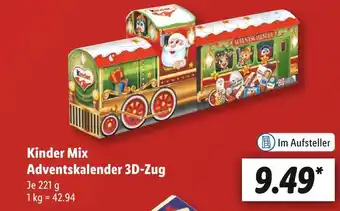 Lidl Kinder mix adventskalender 3d zug Angebot