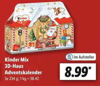 Lidl Kinder mix 3d-haus adventskalender Angebot