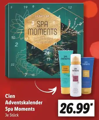 Lidl Cien adventskalender spa moments Angebot