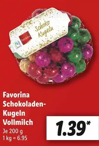 Lidl Favorina schokoladen-kugeln vollmilch Angebot