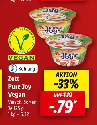 Lidl Zott pure joy vegan Angebot