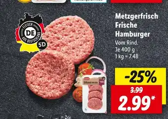 Lidl Metzgerfrisch frische hamburger Angebot