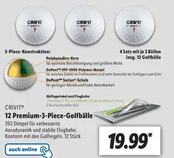 Lidl Crivit 12 Premium 3 Piece Golfbälle Angebot