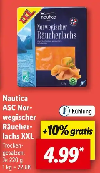 Lidl Nautica asc norwegischer räucherlachs xxl Angebot