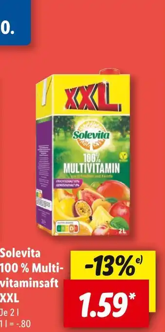 Lidl Solevita 100 % multivitaminsaft Angebot