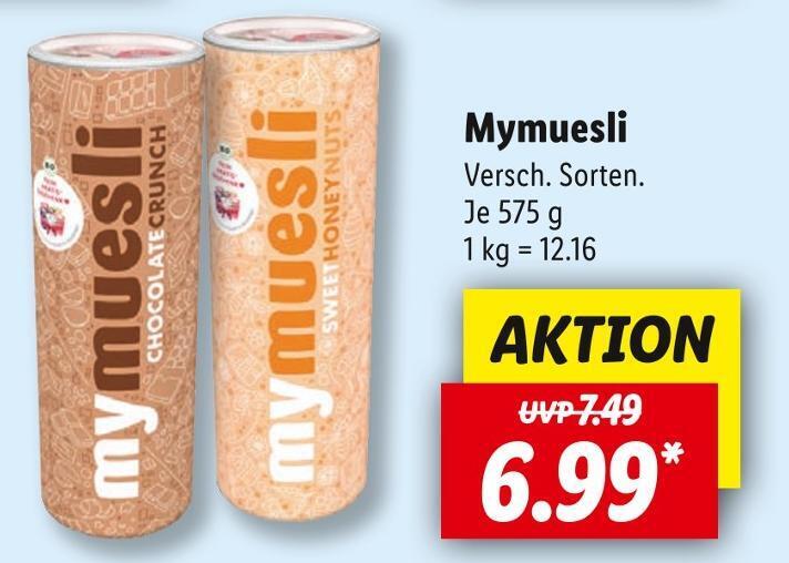 Mymuesli müsli Angebot bei Lidl