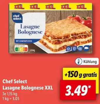 Lidl Chef select lasagne bolognese xxl Angebot