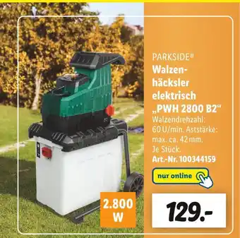 Lidl Parkside walzenhäckslerelektrisch „pwh 2800 b2“ Angebot