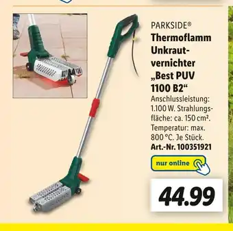 Lidl Parkside thermoflamm unkrautvernichter Angebot