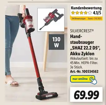 Lidl Silvercrest handstaubsauger Angebot