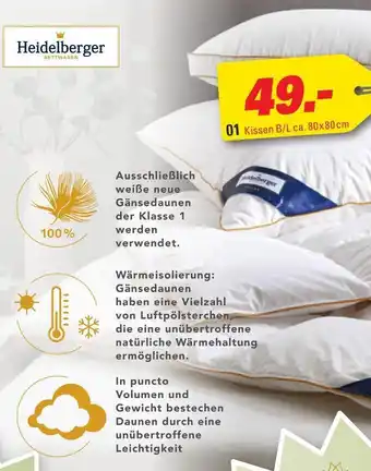 Höffner Heidelberger bettwaren kopfkissen Angebot