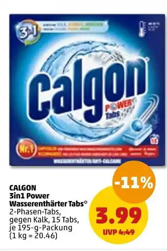 PENNY Calgon 3in1 power wasserenthärter tabs Angebot