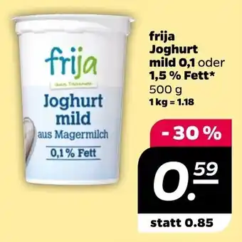 NETTO Frija Joghurt mild 0,1 o. 1,5% Fett 500 g Angebot