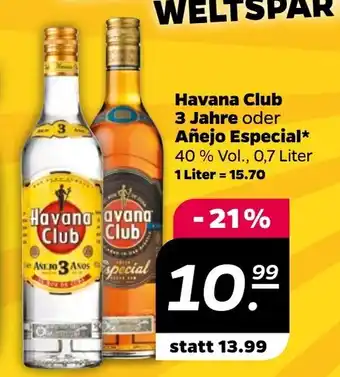 NETTO Havana Club 3 Jahre o. Anejo Especial 700 ml Angebot