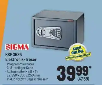 METRO Sigma ksf 3525 elektronik-tresor Angebot