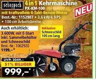 Norma24 Scheppach 4 in 1 kehrmaschine Angebot