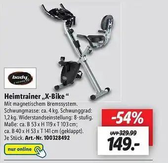 Lidl Body coach heimtrainer x-bike Angebot