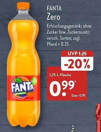 Aldi Nord Fanta zero Angebot