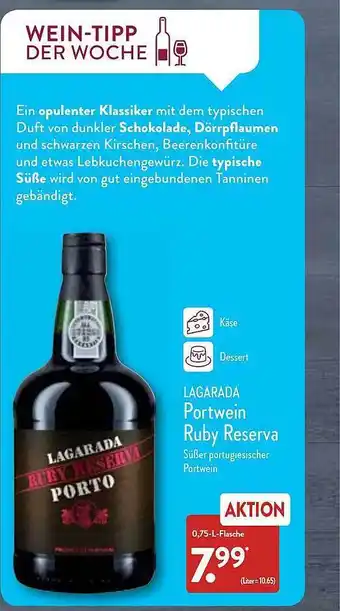 Aldi Nord Lagarada portwein ruby reserva Angebot