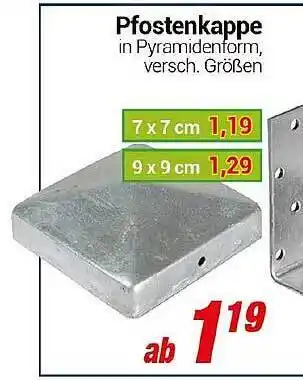 CENTERSHOP Pfostenkappe Angebot