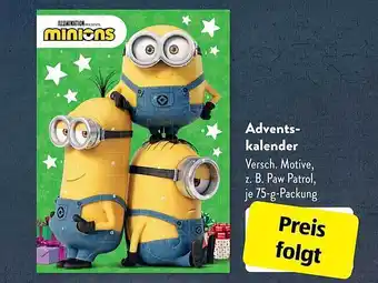 Aldi Süd Minions adventskalender Angebot