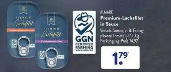 Aldi Süd Almare premium-lachsfilet in sauce Angebot