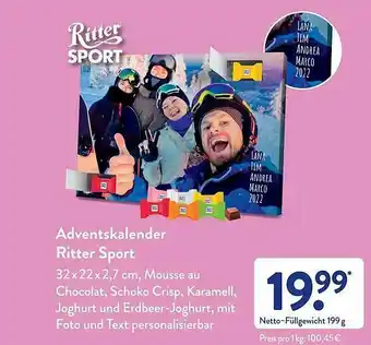 Aldi Süd Adventskalender ritter sport Angebot