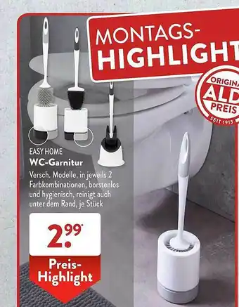 Aldi Süd Easy home wc-garnitur Angebot