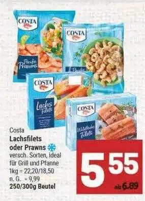 Marktkauf Costa lachsfilets oder prawns Angebot