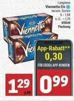 Marktkauf Langnese viennetta eis Angebot