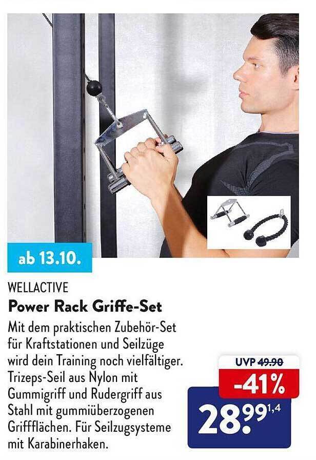 Wellactive power rack griffeset Angebot bei Aldi Nord