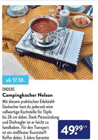 Aldi Nord Enders campingkocher nelson Angebot