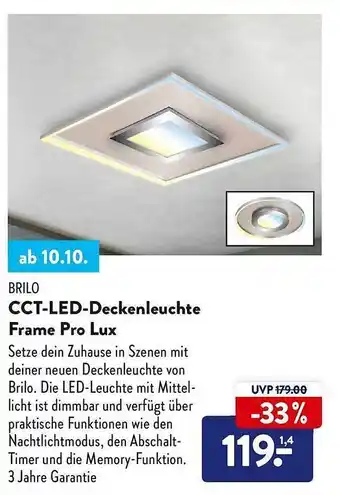 Aldi Nord Brilo cct-led-deckenleuchte frame pro lux Angebot