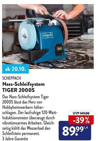 Aldi Nord Scheppach nass-schleifsystem tiger 2000s Angebot