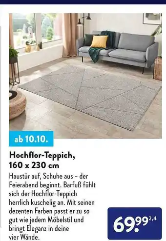 Aldi Nord Hochflor-teppich 160 x 230 cm Angebot