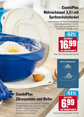 AEZ Combiplus rührschüssel 3,5l mit spritzschutzdeckel oder zitruspresse und reibe Angebot