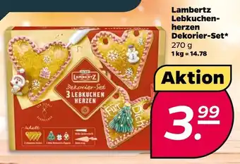 NETTO Lambertz Lebkuchenherzen Dekorier-Set 270 g Angebot