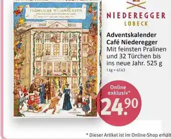 Rossmann Adventskalender café niederegger Angebot