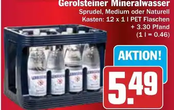 Hit Gerolsteiner Mineralwasser 12x1L PET Flaschen Angebot