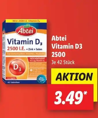 Lidl Abtei Vitamin D3 2500 42 Stück Angebot