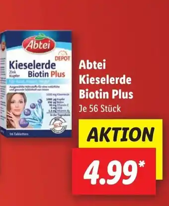 Lidl Abtei Kieselerde Biotin Plus 56 Stück Angebot
