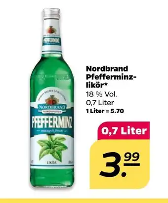 NETTO Nordbrand Pfefferminzlikor 700ml Angebot