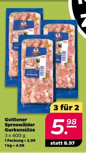 NETTO Golssener Spreewalder Gurkensulze 3*400g Angebot