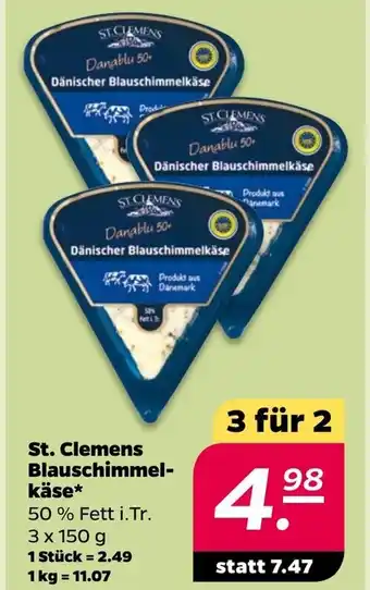 NETTO St. Clemens Blauschimmelkase 3*150g Angebot