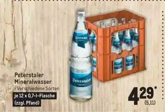 METRO Peterstaler mineralwasser Angebot